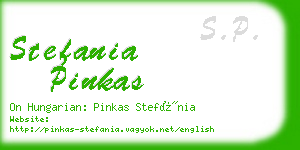 stefania pinkas business card